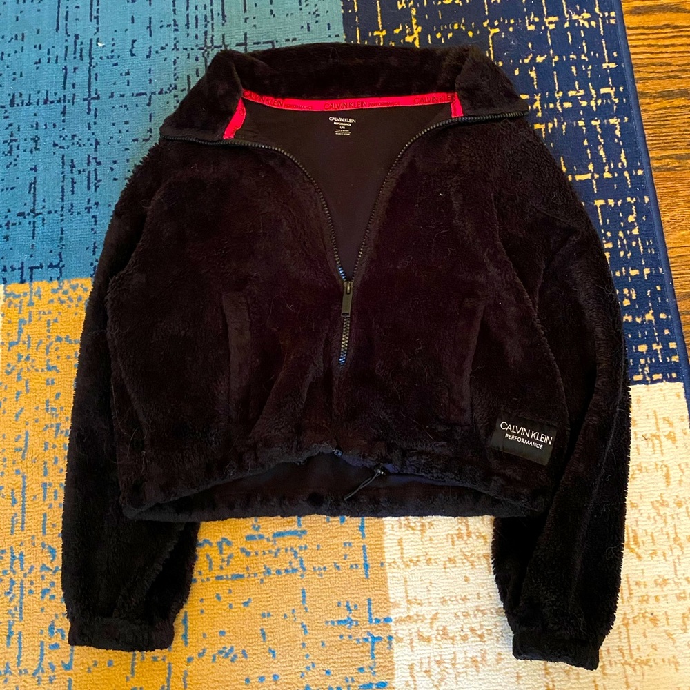 Black Cropped Calvin Klein Jacket